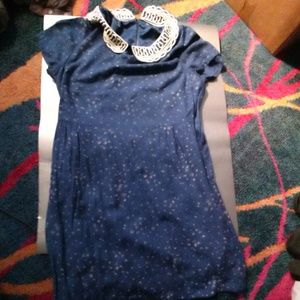 60s Vintage dark blue dress